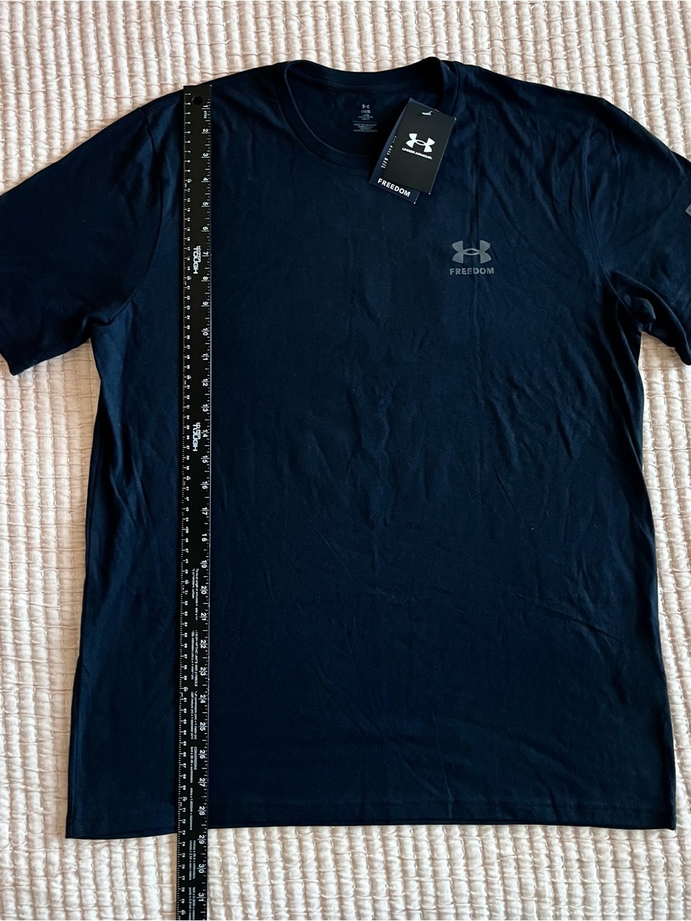 New Under Armour Black Freedom Black Short Sleeve tee t shirt size large - Picture 5 of 7